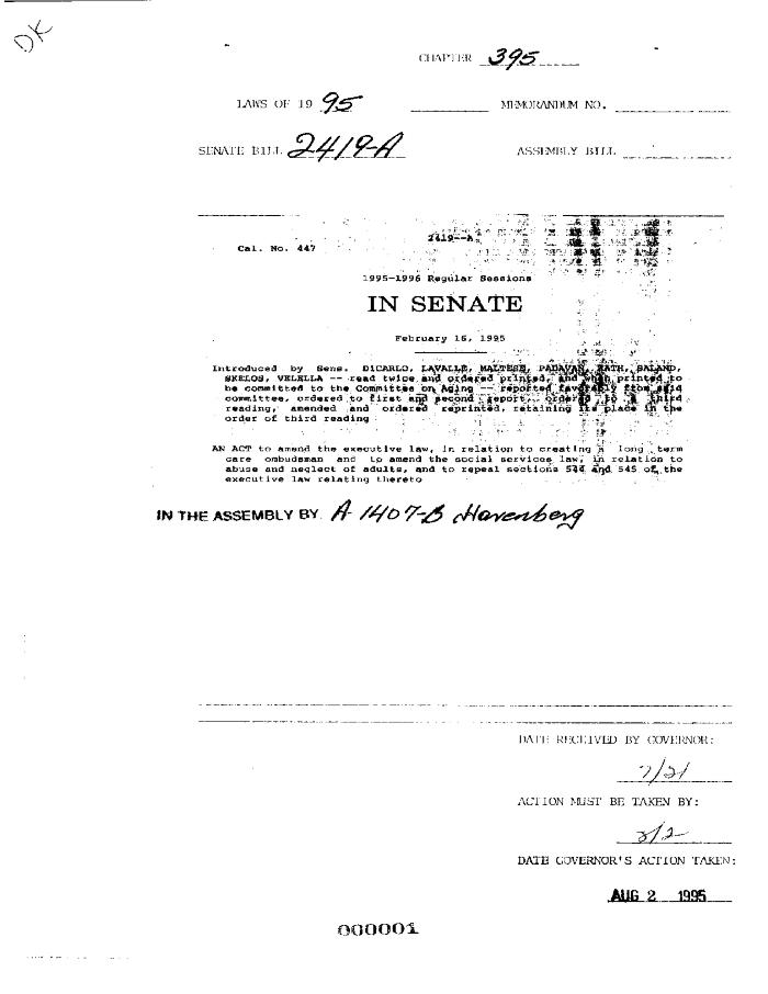 NYS Bill and Veto Jackets: 1995, Chapter 395