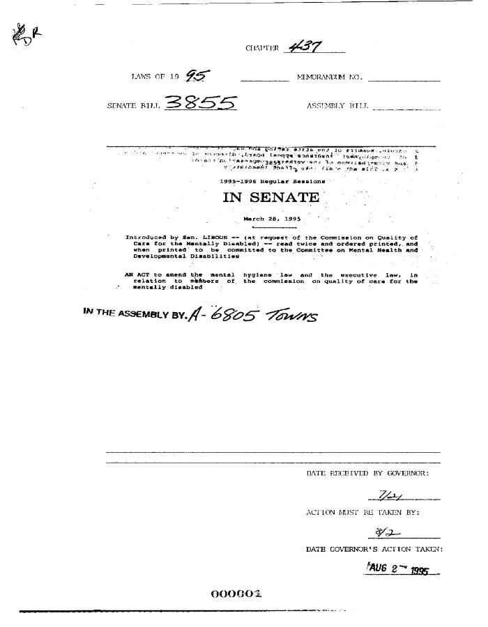 NYS Bill and Veto Jackets: 1995, Chapter 437