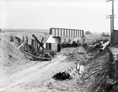 Bridge construction, Franklinville, NY