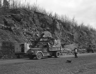 Rock slide, Catskill Thruway