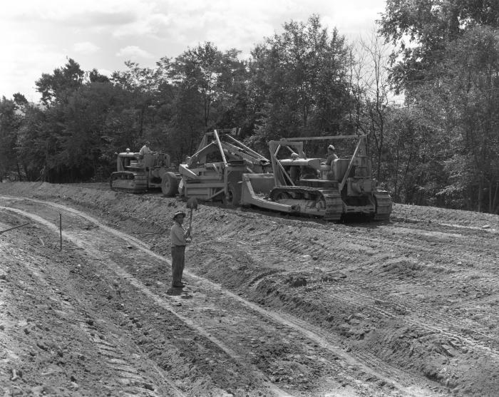 Road work near Tomhannock Reservoir, Valley Falls