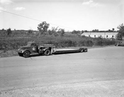 Civil defense truck and low bed trailer 