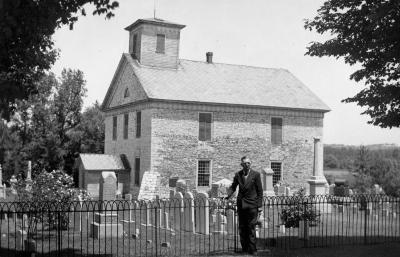 Fort Herkimer Church with Abbot Livingston Marshal in Herkimer, New York. 1938