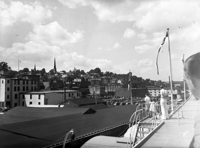 Photograph of Newburgh from Day Line Steamer. July 1937