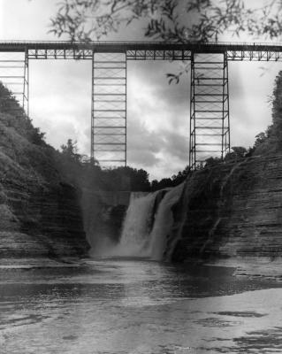 Erie Railroad Bridge over the Upper Falls of the Genesee River in Letchworth Park