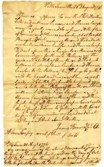 Letter from James Brown to the New York Congress, 1776