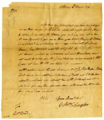 Letter from Abraham C. Cuyler to Captain John Wood, 1773