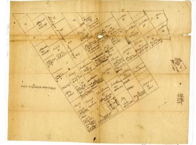 Map of land lots in the Totten and Crossfield Patent, circa 1790s