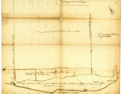 Map of land along the Hudson River, 1726