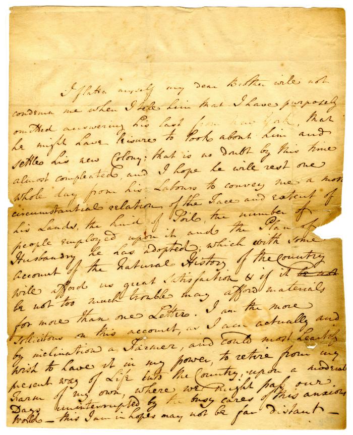 Leake family correspondence, circa 1772