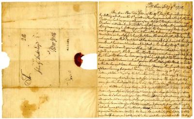 Letter from Robert W. Leake to John G. Leake, 1775