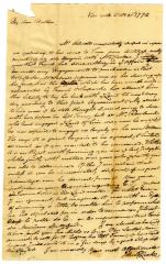 Letter from John G. Leake to Robert W. Leake, 1774