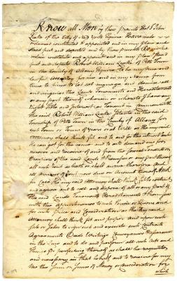 Statement in which John Leake grants Robert W. Leake power of attorney, 1774