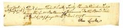 Receipt for a bond, 1776