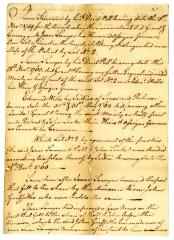 Record of ownership of a lot, circa 1774
