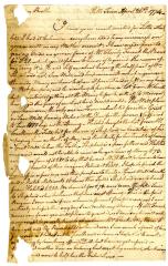 Letter from Robert W. Leake to John G. Leake, 1774