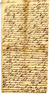 Letter from Robert Leake, Sr. to his sons regarding travel from England, 1767