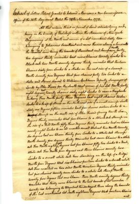 Extract of letters Patent, 1776