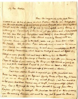 Letter from John G. Leake to Robert W. Leake, 1772