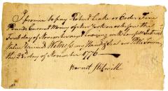 Promissory Note for Robert W. Leake, 1776