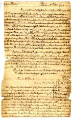 Letter from Robert W. Leake to John G. Leake, 1774