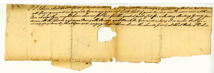 Letter fragment by Robert Leake