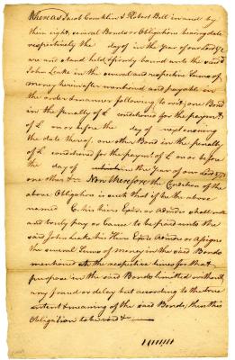 Statement of debts owed to John Leake, 1771