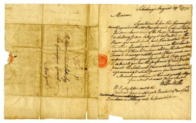 Letter regarding a land purchase, 1775