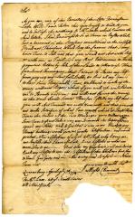Letter from Moses Clement regarding debt, 1779