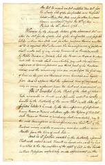 Copy of a legislative act, 1785