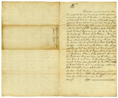 Appraisal for land in Montgomery County, 1790