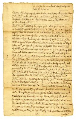 Copy of a legislative act, 1780