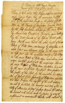 Letter from Jonathan Brown to Simeon De Witt, 1807