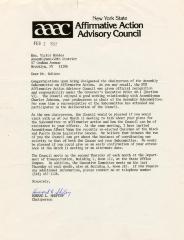Letter to Hon. Victor Robles for becoming Chairperson of Assembly Subcommittee on Affirmative Action