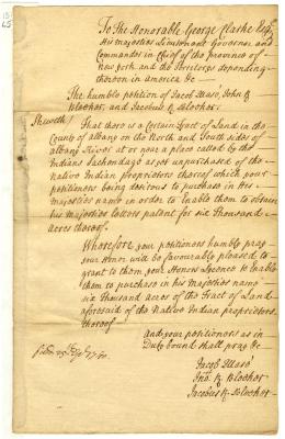 Petition of Jacob Mase and others for land