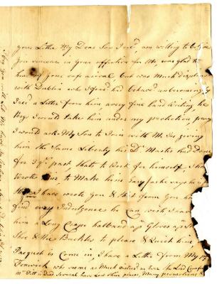 Letter from Ann Leake to Robert W. Leake, 1774