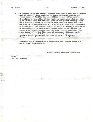 Letter to Audrey Harvey from Theodore Kirkland, September 3, 1980