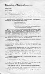 Memorandum of Agreement