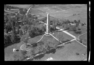 Bennington Battle Monument, Bennington, Vt. air view