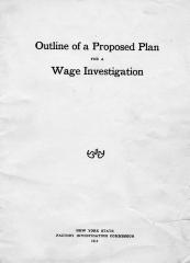 Outline of a Proposed Plan for a Wage Investigation