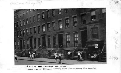 A row of furnished-room houses.  North side of Fourteenth Street, near Eighth Avenue, New York City