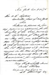 Letter to the New York State Comptroller from Jacob Childs