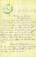 Letter to Mr. Robinson from David W. Dyckman