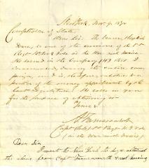 Letter to NYS Comptroller A.P. Nichols from Hezekiah Dare