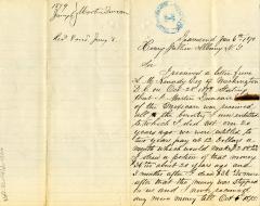 Letter to Henry Gallien from Martin Duncan