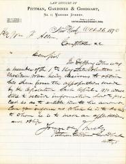 Letter to New York State Comptroller William Allen for Bernard DeYoung