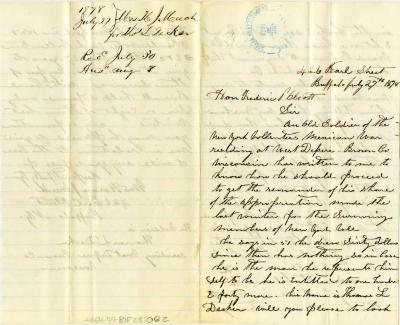 Letter from Mrs. Horace Meech for Thomas L. Decker