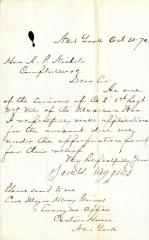 Letter to New York State Comptroller A.P. Nichols from James Higgins