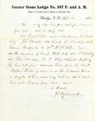 Letter from J.L. Hasbrouck indicating addresses of Mexican War veterans