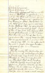 Affidavit from Parish of Orleans, Louisiana for John Baptist Grasenauer